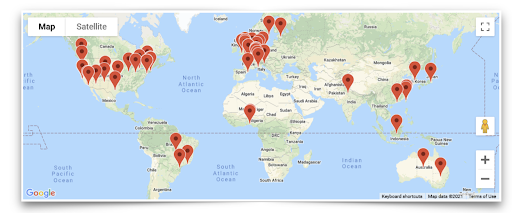 World Map of Online Participants